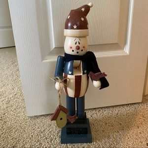 Nutcracker Snowman Red White and Blue